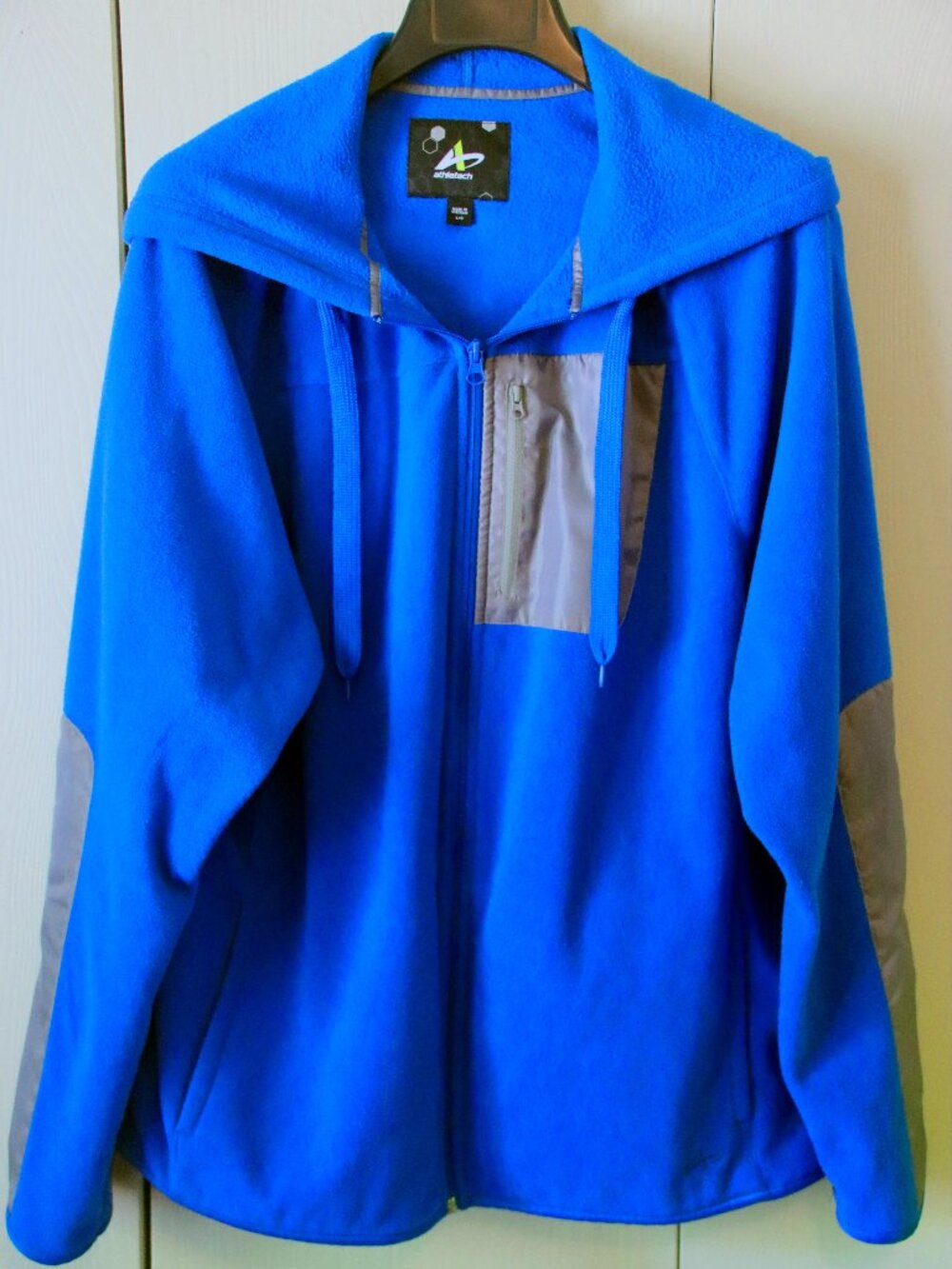 Athletech Men's Blue Activewear Full Zip Hoodie Sweatshirt Jacket, Size L, NWOT